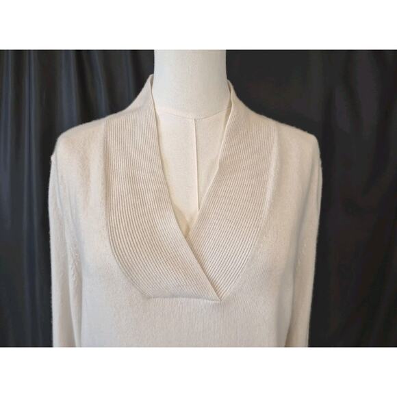 Sold! Nili Lotan Womens Designer Cream Beacon 100% Cashmere Sweater Small - Picture 5 of 10